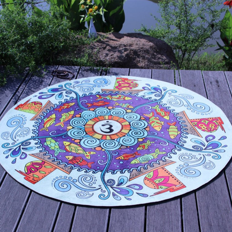 Round Exercise Yoga Mat Meditation Pad