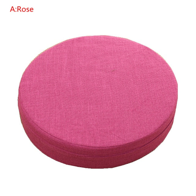 Round Linen Padded Meditation Seat Cushion