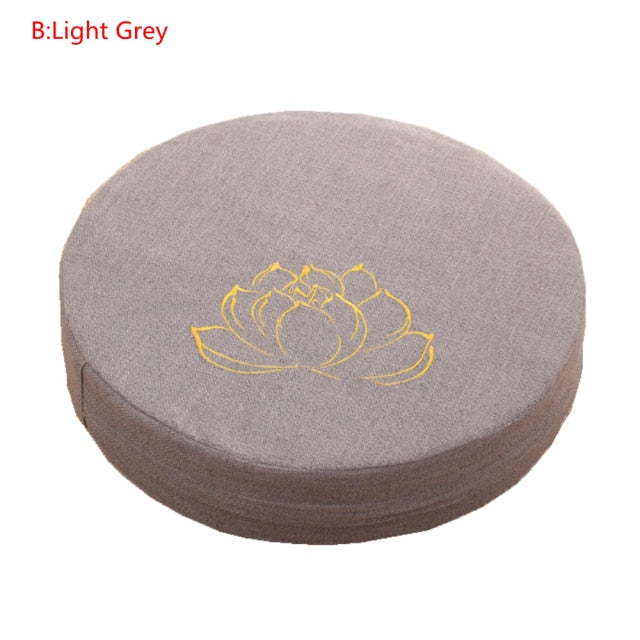 Round Linen Padded Meditation Seat Cushion