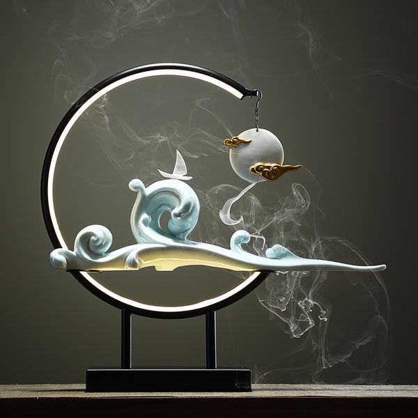 Wave & Cloud Incense Burner