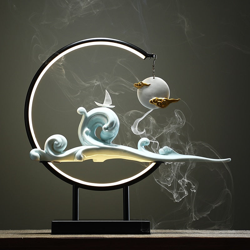 Wave & Cloud Incense Burner