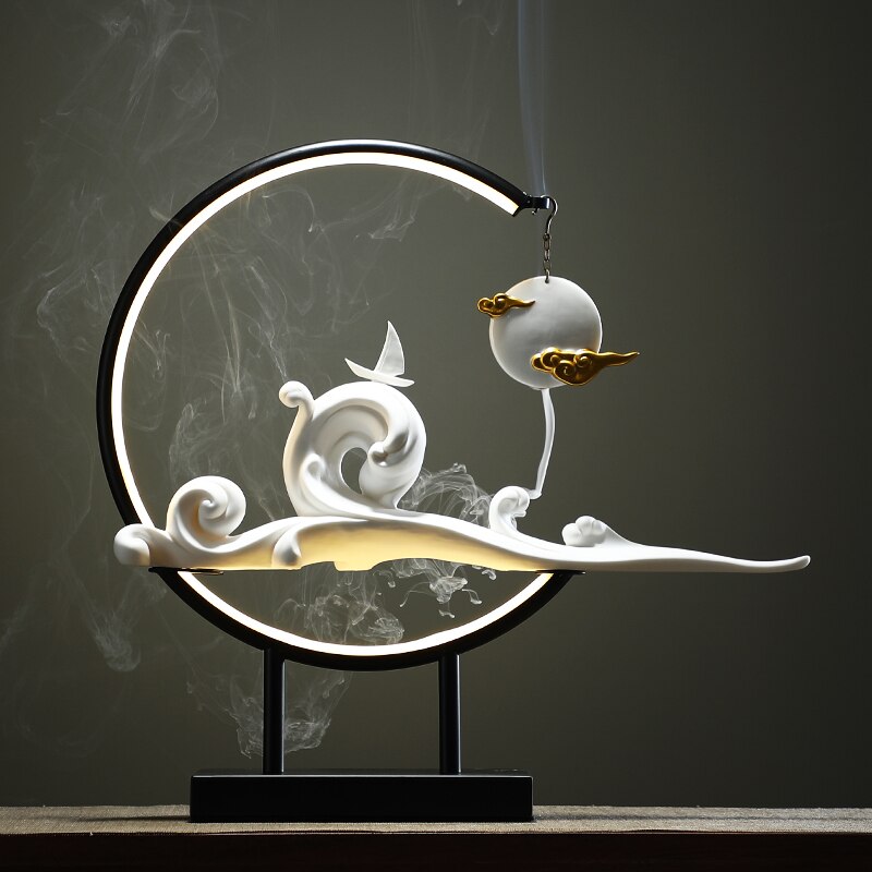 Wave & Cloud Incense Burner