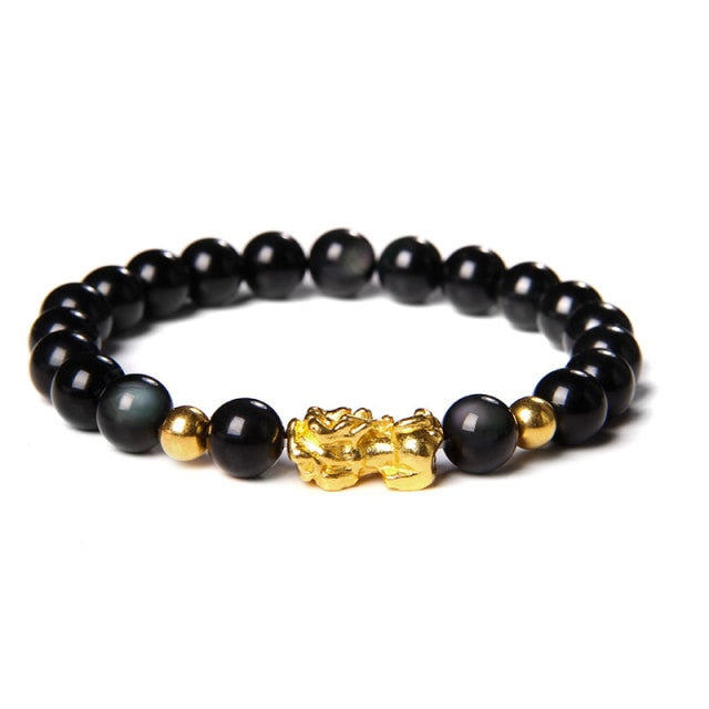 Feng Shui Tiger Eye Stone Charm Bracelet