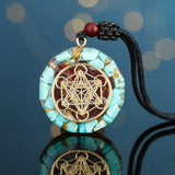 Orgone Pendant Metatron Crystal Necklace