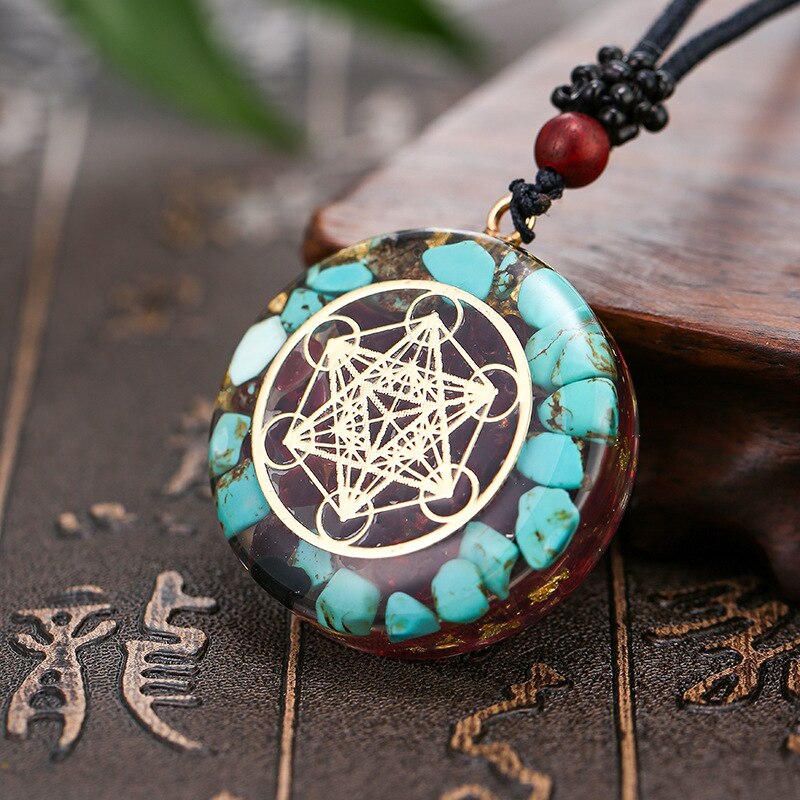 Orgone Pendant Metatron Crystal Necklace