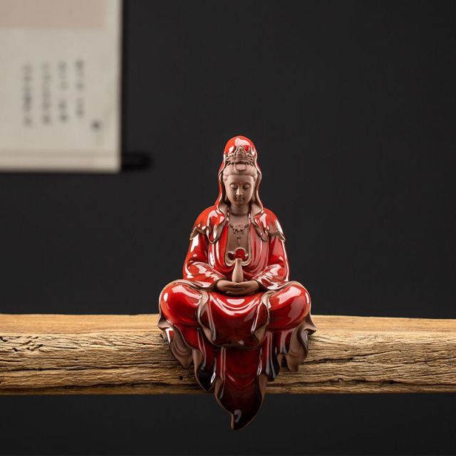 Red Buddha Incense Burner